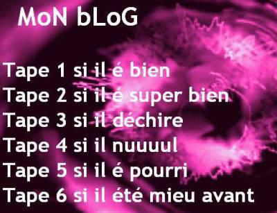COMMENT TROUVE TU MON BLOG